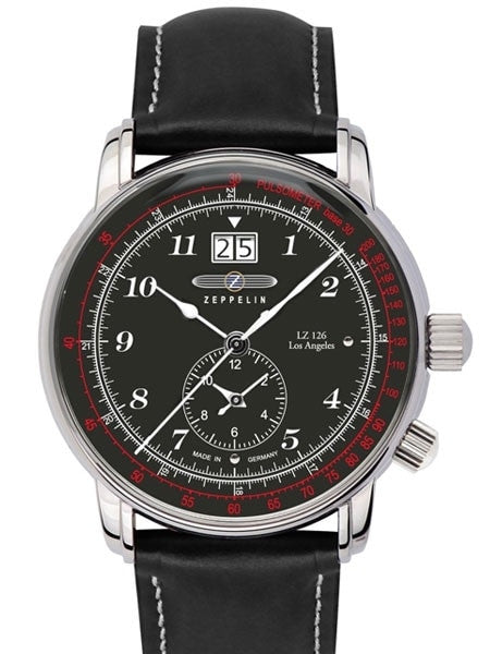 Graf Zeppelin Dual Time, Big Date Watch with Pulsometer Scale #8644-2