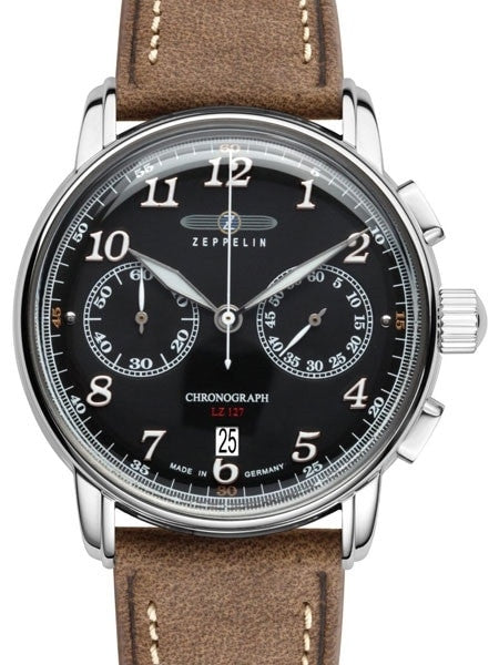 Graf Zeppelin LZ 127 Quartz Chronograph Watch with Black Dial #8678-2