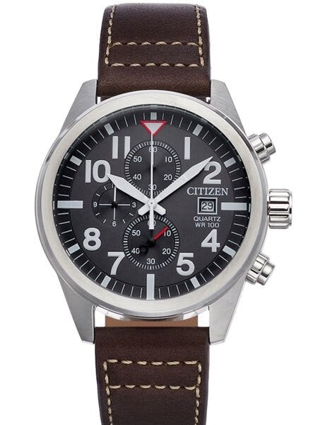 Citizen Quartz Chronograph Watch with Stopwatch, 12-hour Totalizer #AN3620-01H