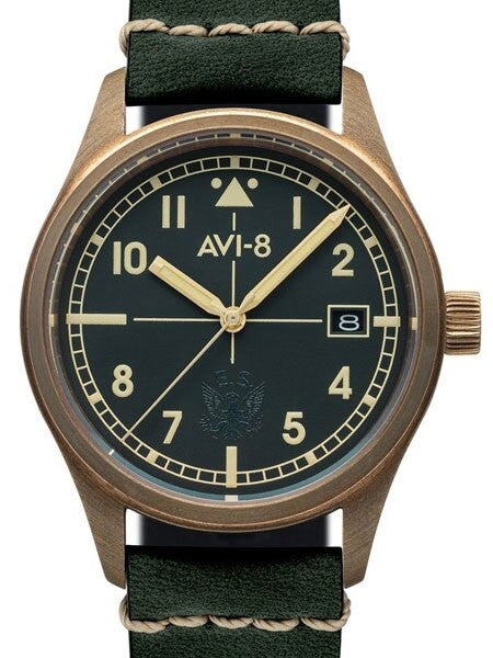 AVI-8 Flyboy Eagle Squadron Bronze Pilot Watch with an Automatic Movement, AR Sapphire Crystal  #AV-4071-03