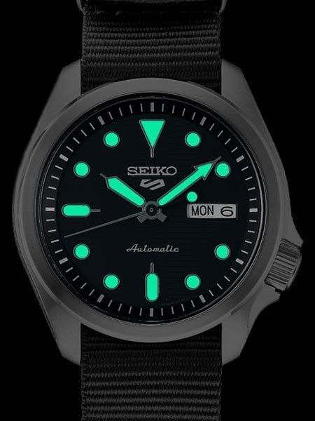 Seiko 5 Sports Automatic 24-Jewel Watch with Black Dial #SRPE67
