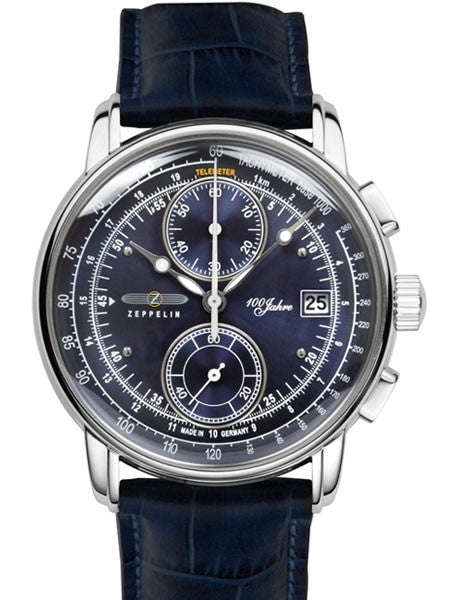 Graf Zeppelin Two-Eye Quartz Chronograph Watch with 60-Minute Stopwatch #8670-3