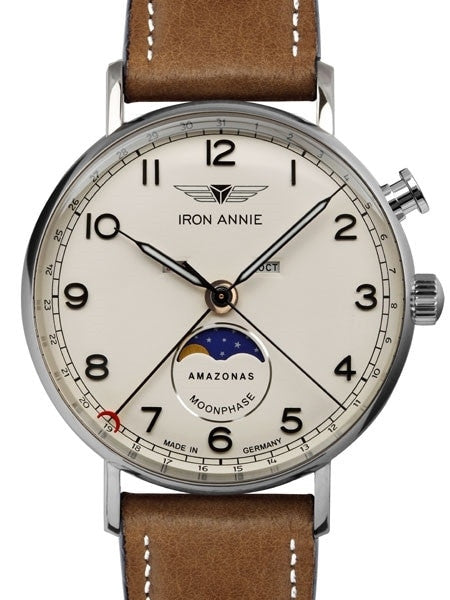 Iron Annie Amazonas Impression Calendar Watch with Moonphase #5976-5