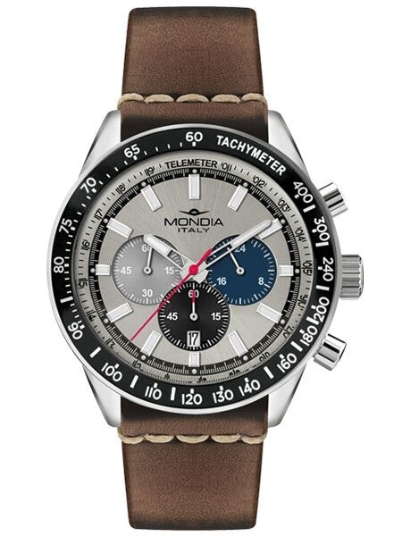 Mondia Madison Quartz Chronograph Watch with 24-Hour Sub-Dial #MI710SS-02SL-CP