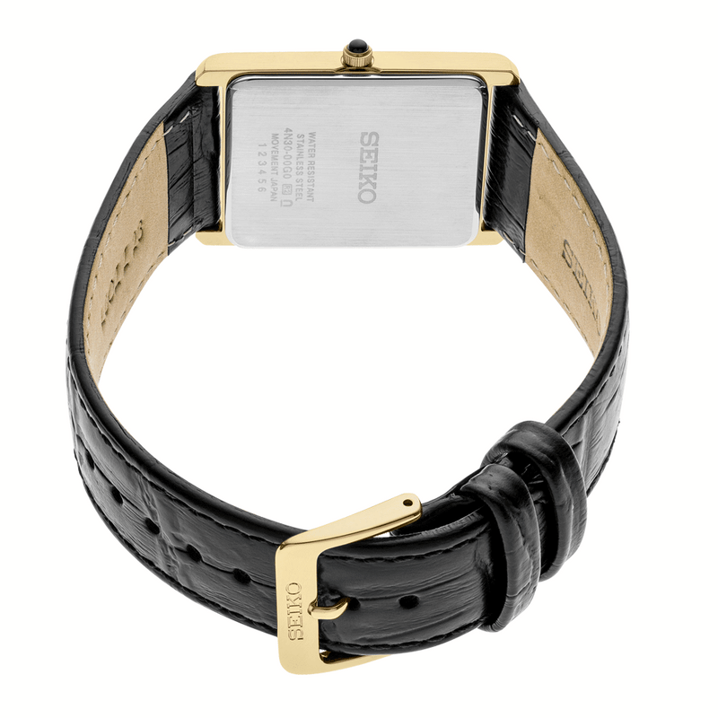 Seiko Classic Thin Quartz Dress Watch with Goldtone Stainless Steel Case #SWR052