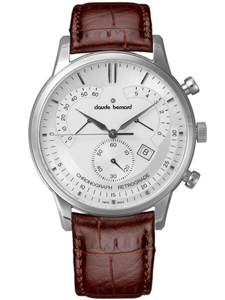Claude Bernard Retrograde Chronograph Watch with Sapphire Crystal #01506-3-AIN