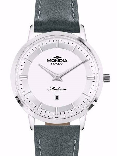 Mondia Women's Madison Quartz Dress Watch with Matching Leather Strap #MI-771-SS-11SLSL-CP