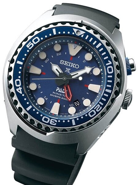 Seiko PADI Prospex Kinetic GMT Dual-Time Watch with Power Reserve Indicator #SUN065