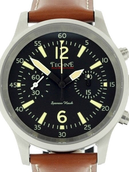 Techne SparrowHawk Hand Wind Pilot Chronograph with 30-minute Stopwatch #373.053