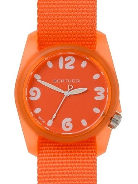 Bertucci Women's Comet Solar Orange Resin Watch, Matching Nylon Strap and Dial - 11034