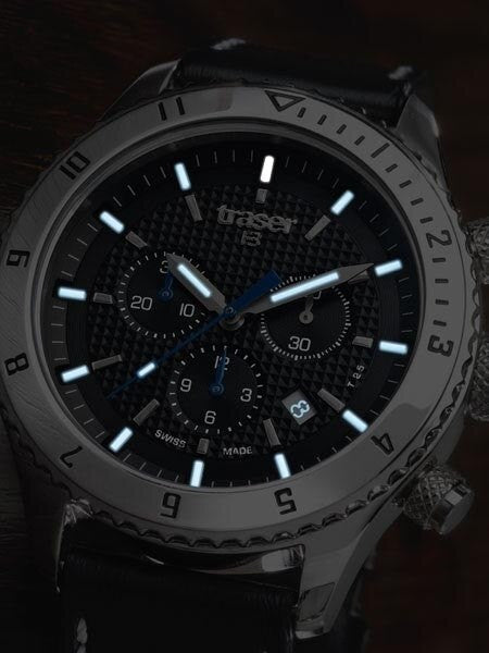 Traser Master Prestige Chronograph Watch with Sapphire Crystal, 12-Hour Totalizer  #105880