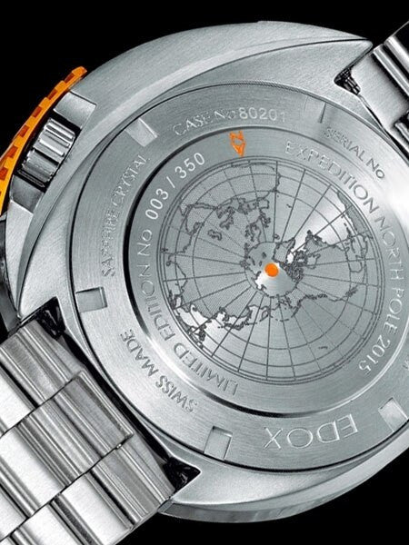 Edox Hydro-Sub Swiss Automatic Dive Watch with Edox MasterLock #80301-3NOM-NIN