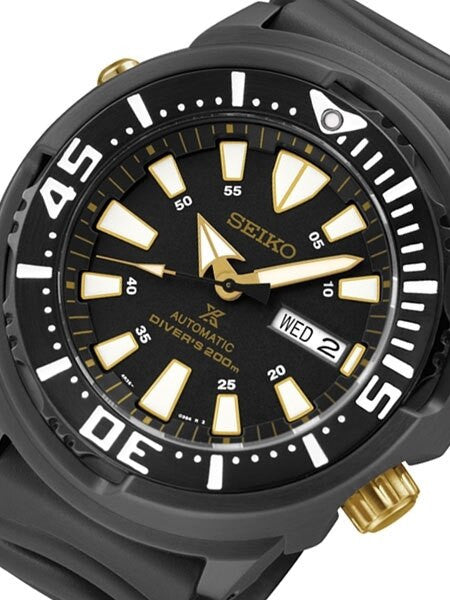 Seiko Prospex Black ion Baby Tuna with Seiko 4R36, 24-Jewel Automatic Movement #SRP641