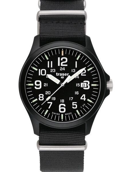 Traser Officer Pro Black PVD Steel Case Watch with a Sapphire Crystal #103350
