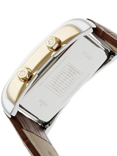 Titan Two-tone, Dual-Time Dress Watch with Precision Quartz Movement  #9309BL01