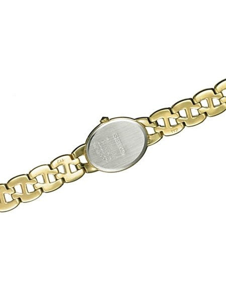Seiko Ladies Solar Dress Watch with Goldtone Hands and Markers #SUP338