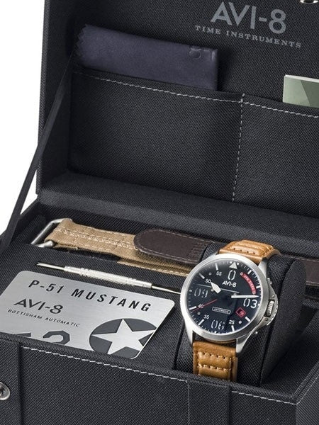 AVI-8 24-Jewel Automatic Bottisham Limited Edition P-51 Mustang #AV-4069-01