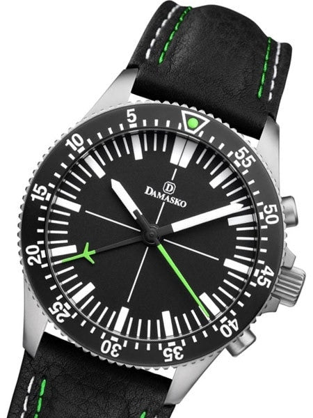 Damasko 42mm Chronograph, Green, with 60-Minute Stopwatch Function #DC80