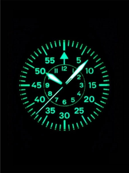 Aristo 3H158 47mm Swiss Automatic Pilot's Watch with Sunburst Blue Dial