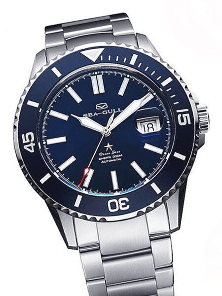 Sea-Gull 44mm Ocean Star Automatic Dive Watch with Sapphire Crystal #816.523blu