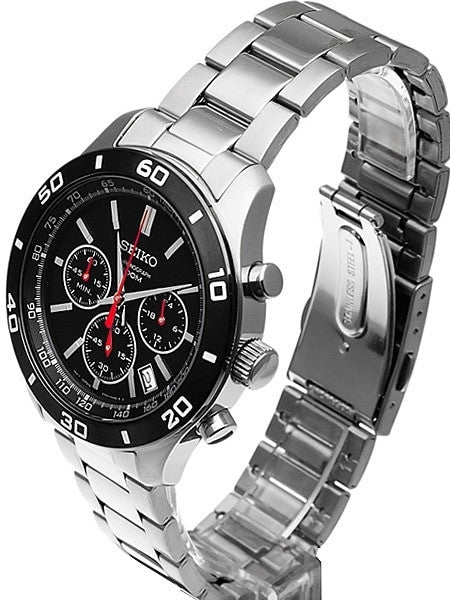 Seiko Quartz Chronograph with 24-hour Sub-Dial on a Steel Bracelet #SSB053p1
