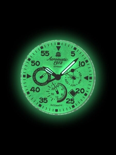 Aeromatic 1912 Automatic Calendar Watch with Luminous Dial #A1419