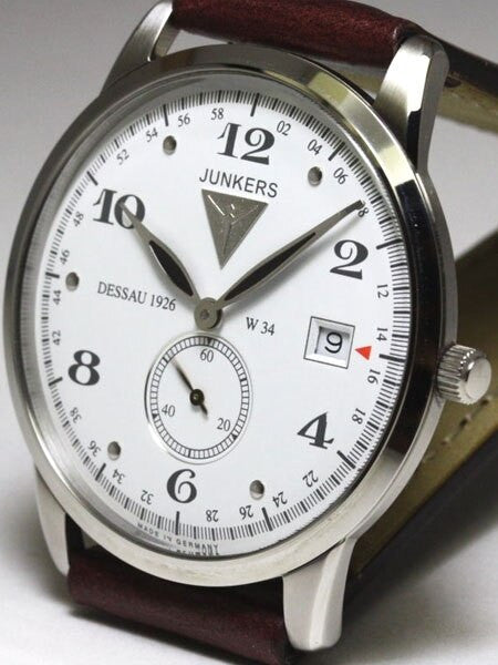 Junkers Dessau 1926 Flatline Ulta-Thin Quartz Dress Watch #6334-1