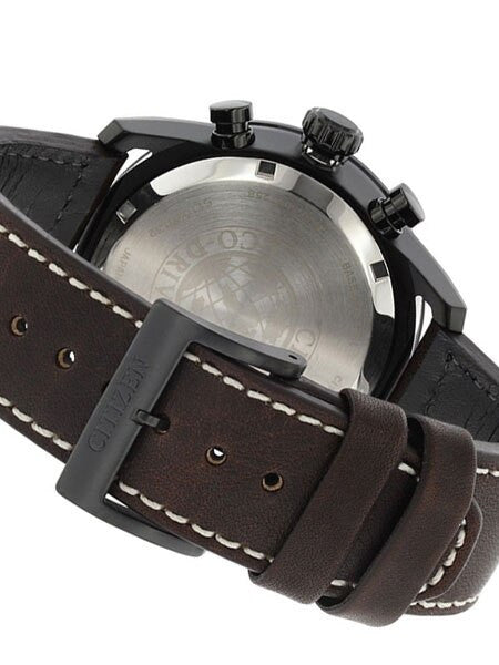 Citizen Eco-Drive Chronograph Watch with a 45mm Black PVD Case