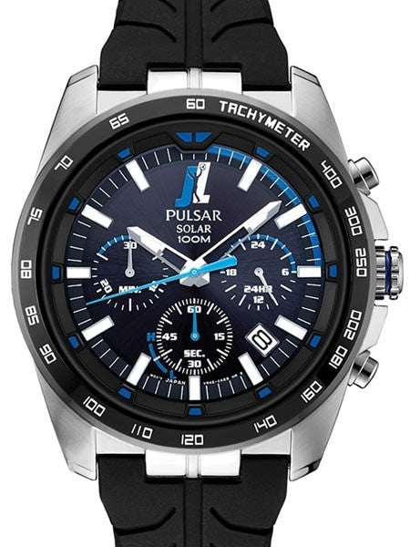 Joey Logano Special Edition Pulsar Solar Powered Chronograph Watch with 24-Hour Sub-Dial #PZ5053