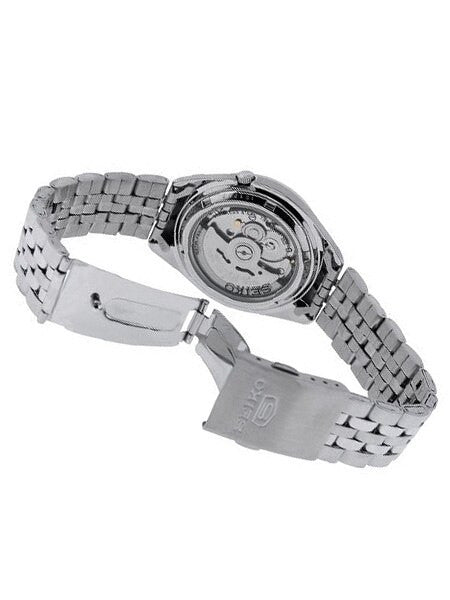 Seiko 5 Automatic Black Dial Watch with Stainless Steel Bracelet #SNKL23