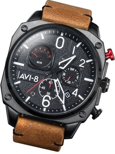 AVI-8 Hawker Hunter Retrograde Aviator Chronograph Watch #AV-4052-02