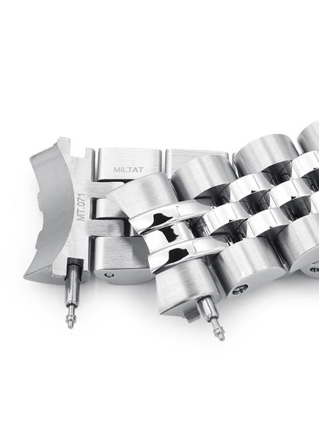 Strapcode 20mm ANGUS-J "Louis" 316L Stainless Steel Watch Bracelet for Seiko Cocktail Time, V-Clasp #SS201820B071