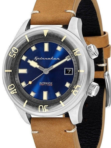 Spinnaker Bradner 42m Vintage-Style Automatic Sport Watch with a Luminous Bezel #SP-5057-05