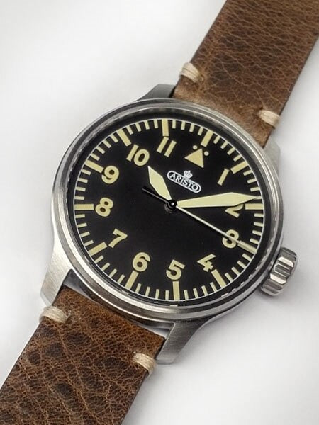 Aristo 42mm Swiss Automatic Aviator Watch with Sapphire Crystal #7H102