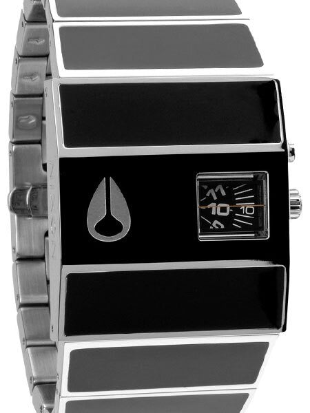 Nixon Rotolog Direct Drive Quartz Watch with Black Enamel Inlay