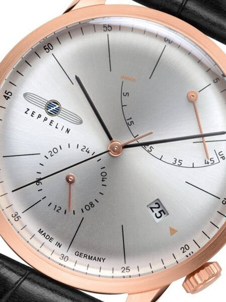 Graf Zeppelin LZ129 Flatline Automatic Watch with Power Reserve #7368-4