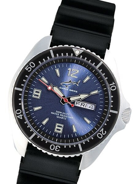 Chris Benz 200 meter Quartz Dive watch with Sapphire Crystal #CB0-B-KB-SW