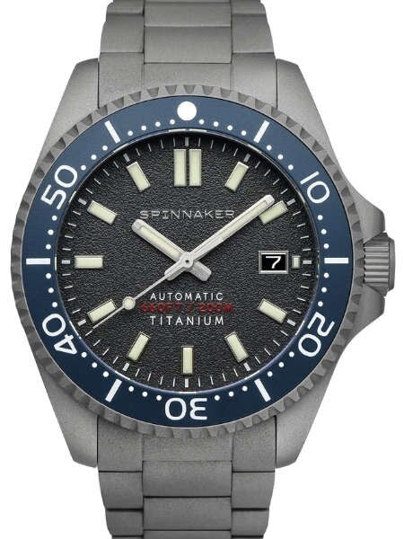 Spinnaker Tesei Titanium Automatic 200 Meter Dive Watch With Dark Grey Dial SP-5084-44