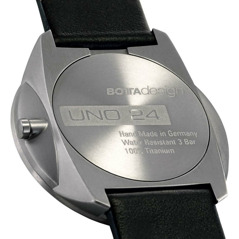 Botta UNO 24 one hand 24-hour Swiss quartz watch with 40mm titanium case #422010