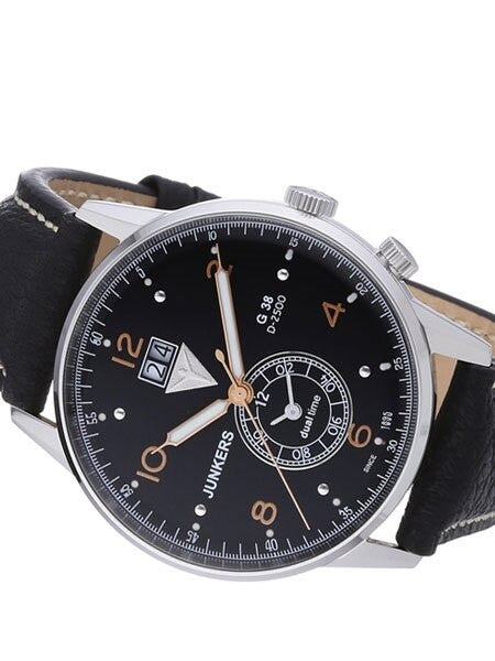 Junkers G38 Big Date, Dual Time Watch with Two Crowns #6940-5