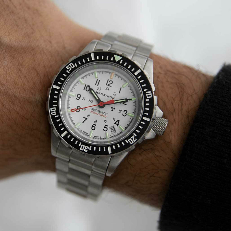 Marathon Swiss Made, GSAR Arctic Edition Automatic Military Divers Watch with Sapphire Crystal #WW194006BRACE-WD