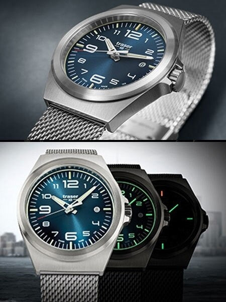 Traser P59 Essential S Blue Dial Watch w/Trigalight + SuperLuminova #108203