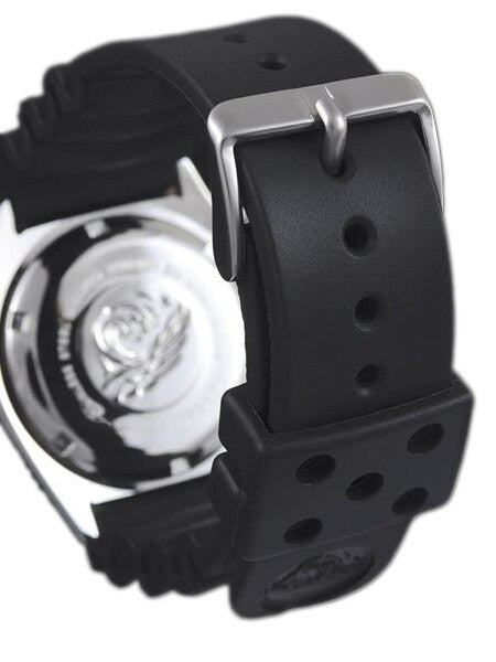 Seiko Automatic Dive Watch with Offset Crown and Rubber Dive Strap #SKX011J1