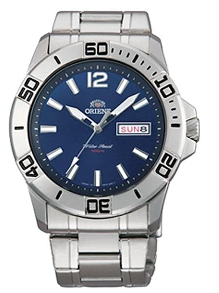 New! Orient Orca Blue Dial 21-Jewel Automatic Dive Watch on a Bracelet #FEM76003D