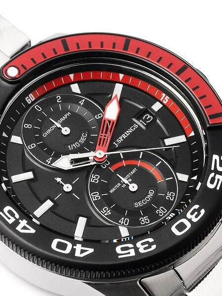J. Springs Quartz Chronograph Watch with 60-minute Stopwatch Function and 44.6mm Case  #BFD063