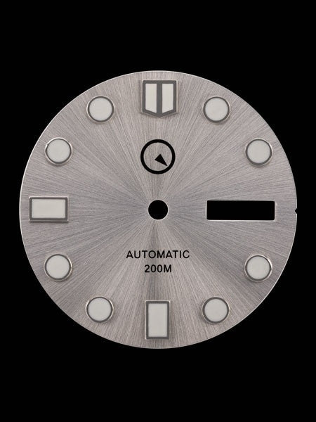 Silver Dial with SuperLuminova for Seiko 7S26, NH36 and 4R36 Movements #D06