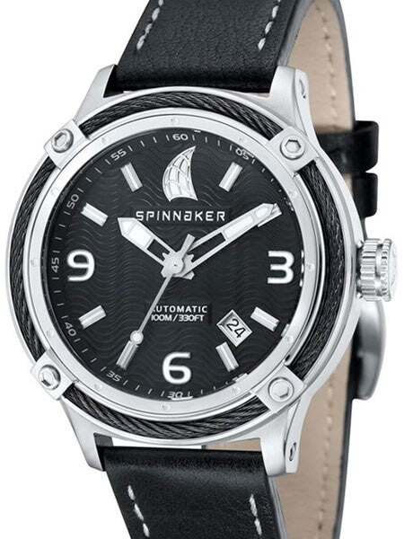 Spinnaker MainSail Automatic Watch with Wire Cable Bezel #SP-5044-01