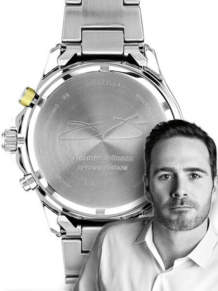 Seiko Jimmie Johnson, Special Edition Solar Chronograph with 24-Hour Sub-Dial #SSC505