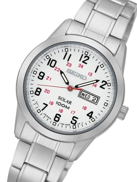 Seiko Women's Solar Sport Watch with both 12-Hour and 24-Hour markers #SUT167