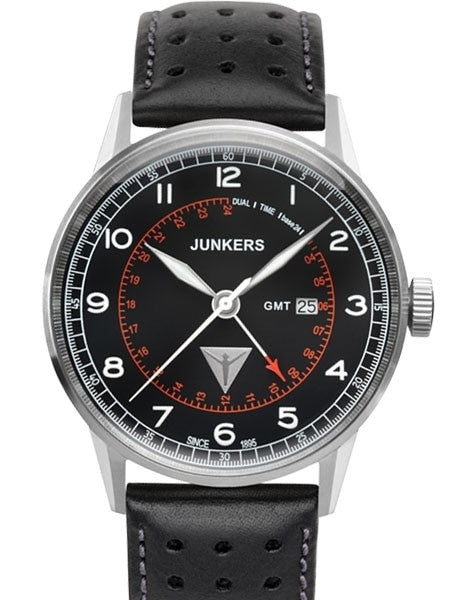 Junkers G38 Series, 42mm Quartz GMT Dual Time Watch #6946-2